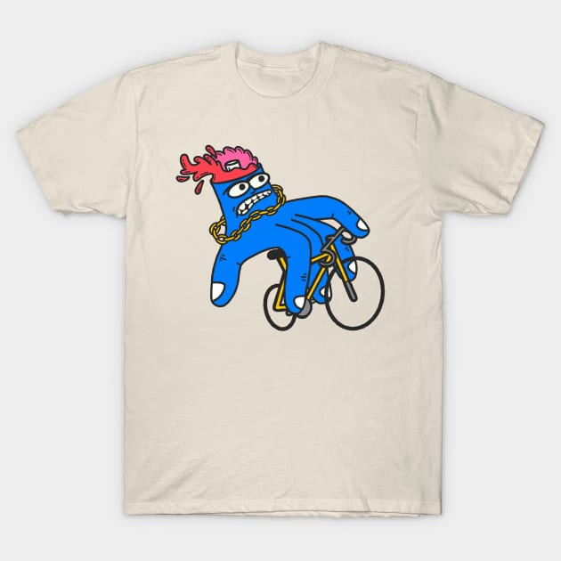 Hand Bike Dude T-Shirt by jefcaine